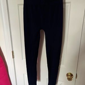 Navy blue spandex leggings size L/XL.